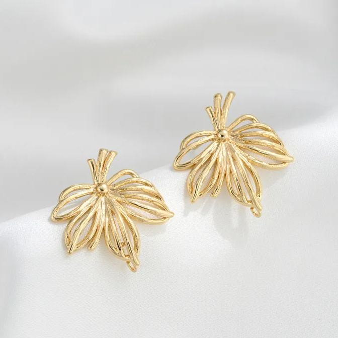 Ornamented Earrings Posts Accessory for Earrings Making
