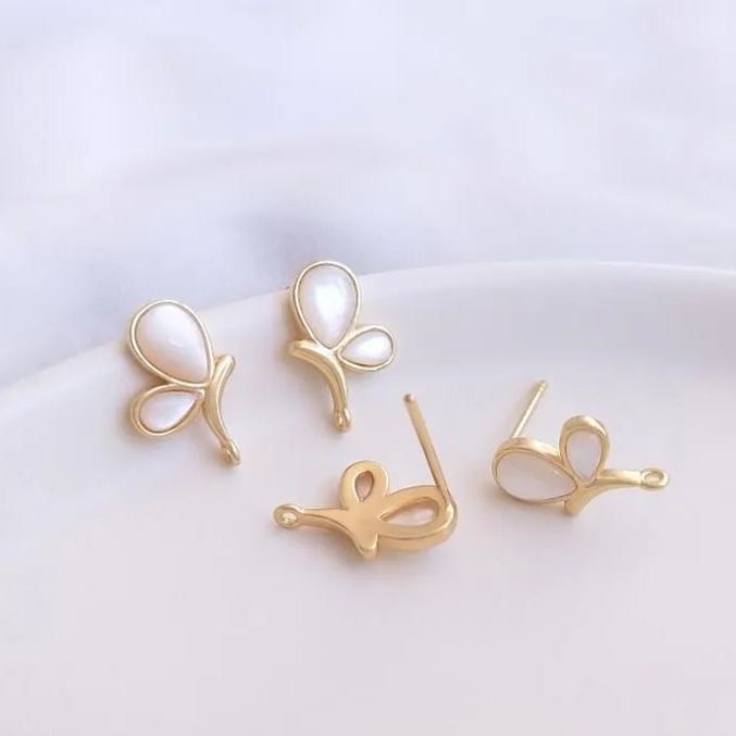 Ornamented Earrings Posts Accessory for Earrings Making