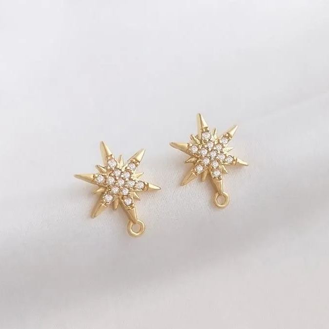 Ornamented Earrings Posts Accessory for Earrings Making