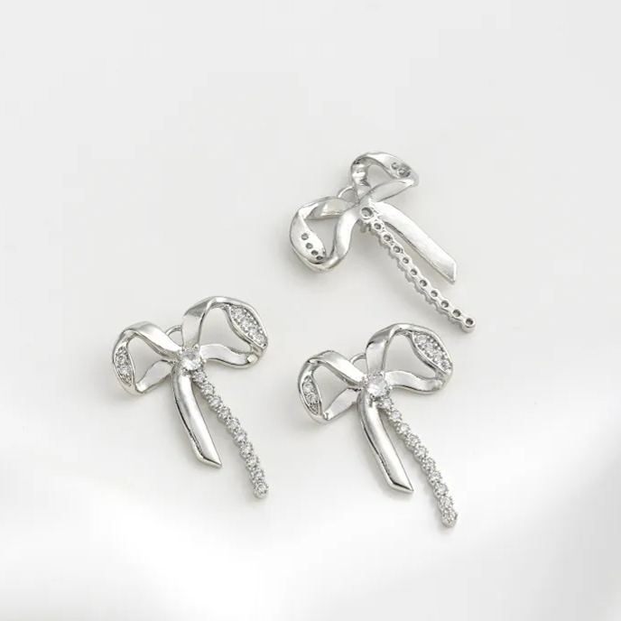 14k Plated Copper Bow Charm Pendant Accessory