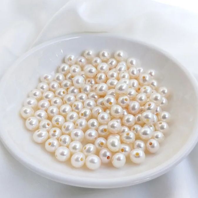 Big Hole Natural Freshwater Pearl Nearly Round