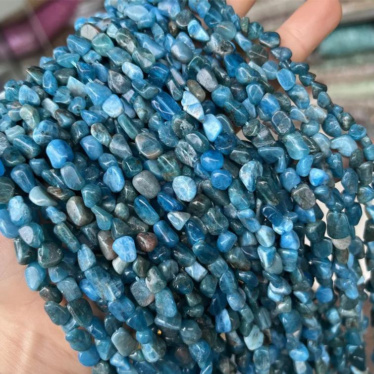 Gemstone Irregular Polished Raw Stone Beads Strand 6-8mm