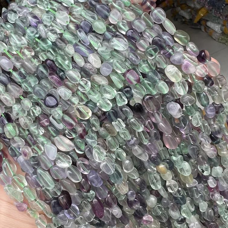 Gemstone Irregular Polished Raw Stone Beads Strand 6-8mm