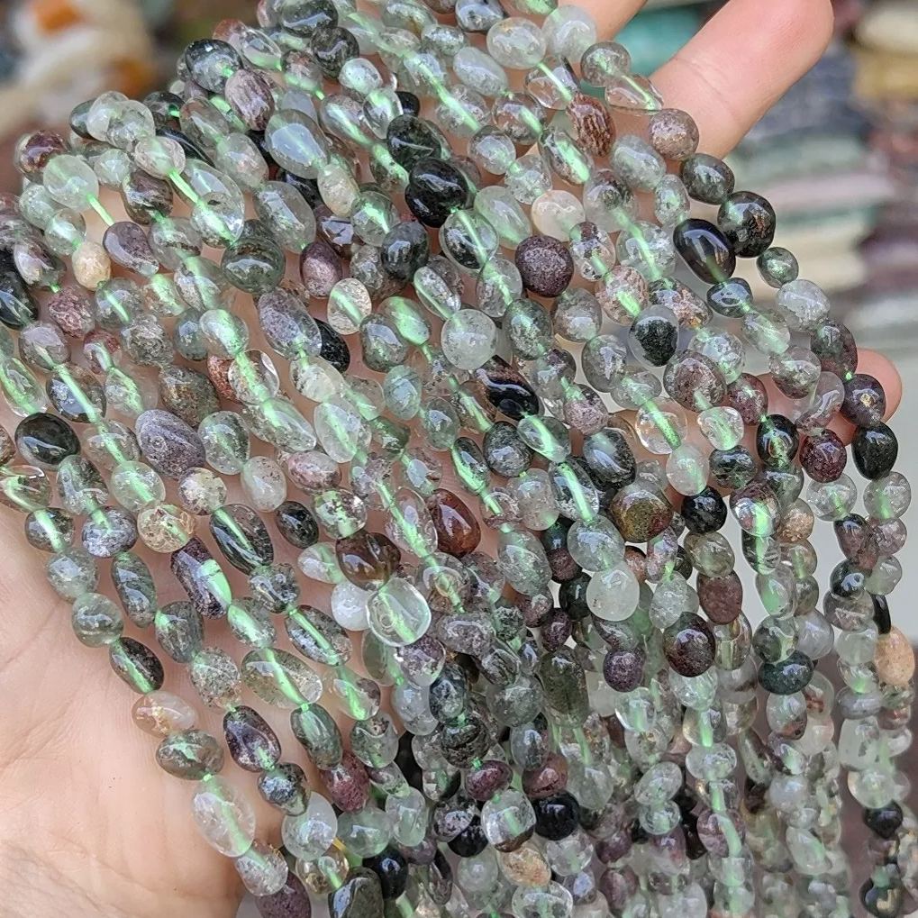 Gemstone Irregular Polished Raw Stone Beads Strand 6-8mm
