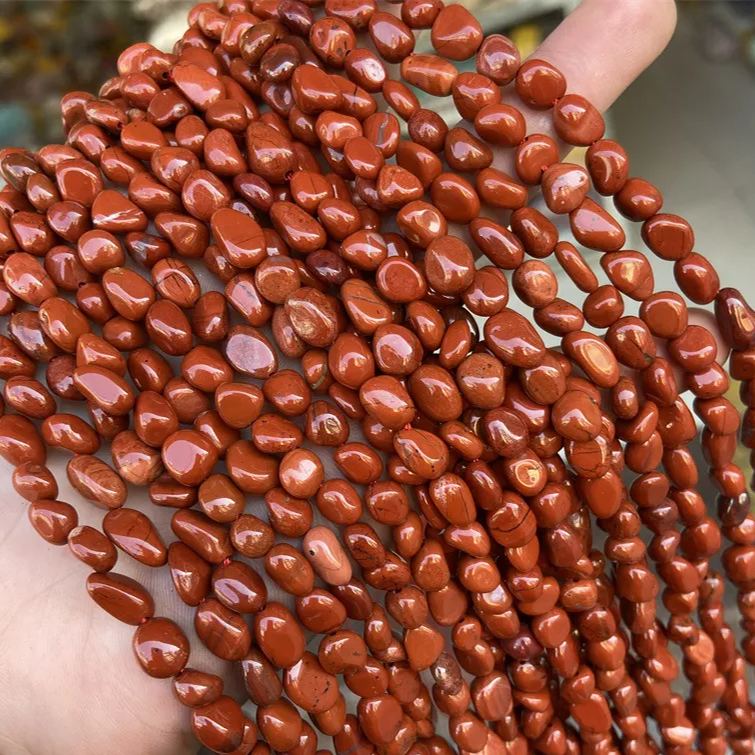 Gemstone Irregular Polished Raw Stone Beads Strand 6-8mm