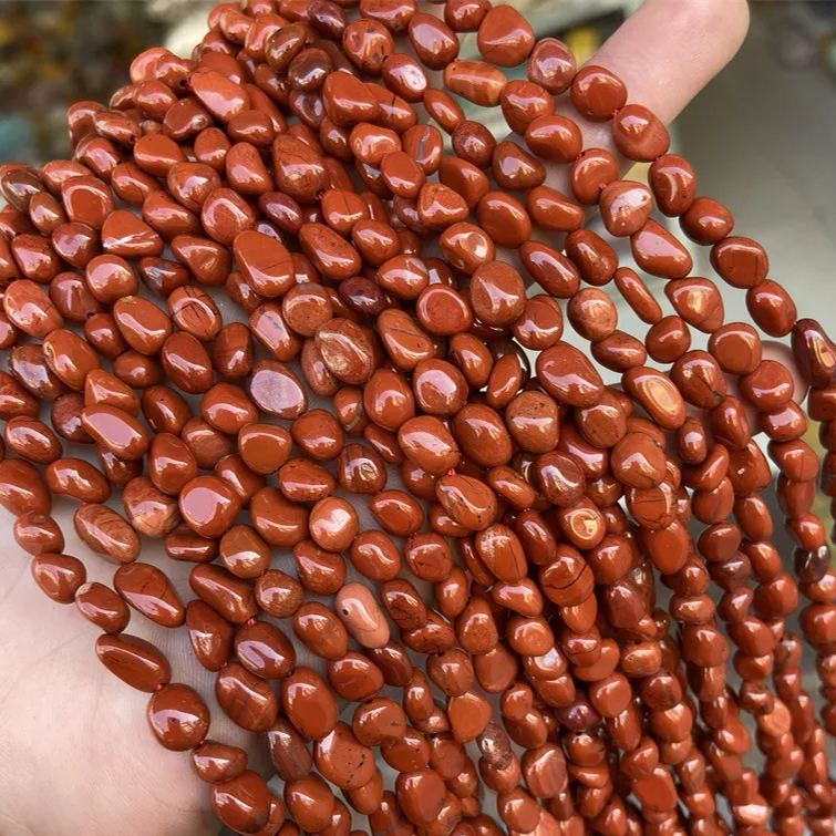 Gemstone Irregular Polished Raw Stone Beads Strand 6-8mm