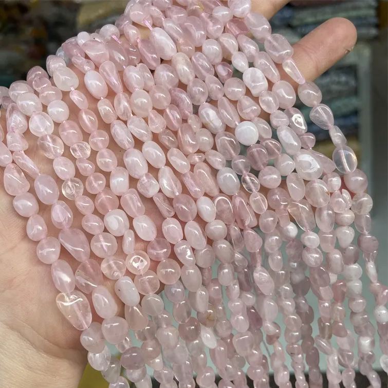 Gemstone Irregular Polished Raw Stone Beads Strand 6-8mm