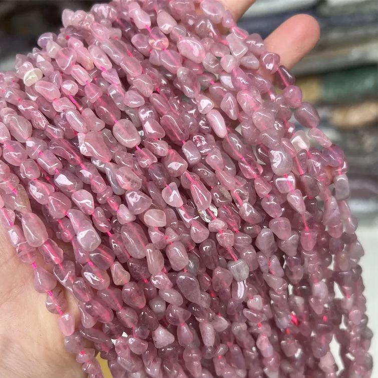 Gemstone Irregular Polished Raw Stone Beads Strand 6-8mm