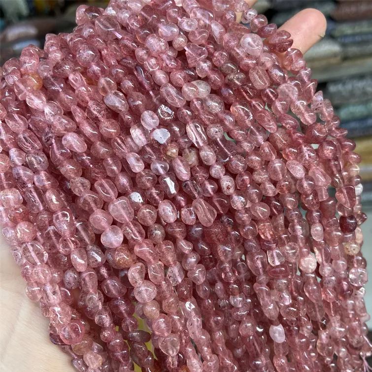 Gemstone Irregular Polished Raw Stone Beads Strand 6-8mm