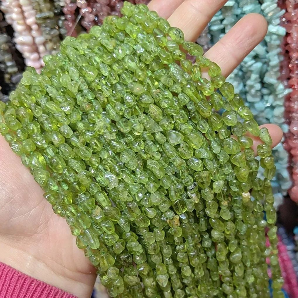 Gemstone Irregular Polished Raw Stone Beads Strand 6-8mm