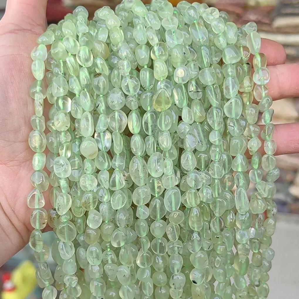 Gemstone Irregular Polished Raw Stone Beads Strand 6-8mm