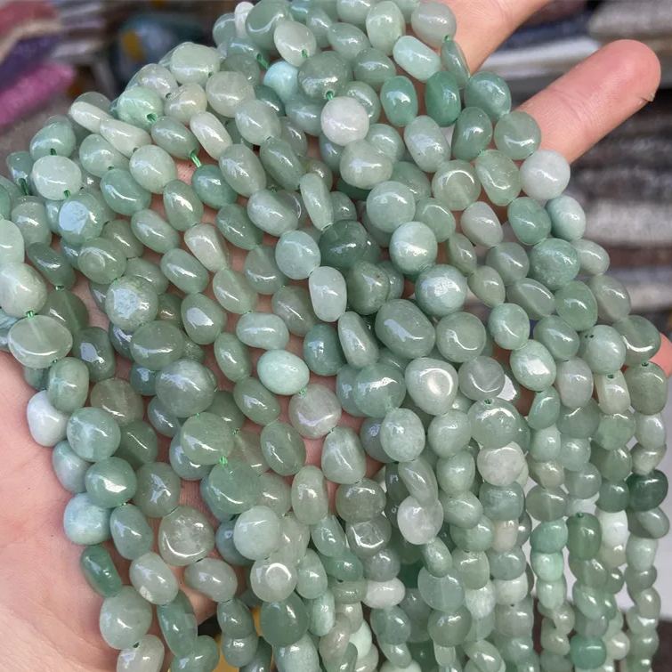 Gemstone Irregular Polished Raw Stone Beads Strand 6-8mm