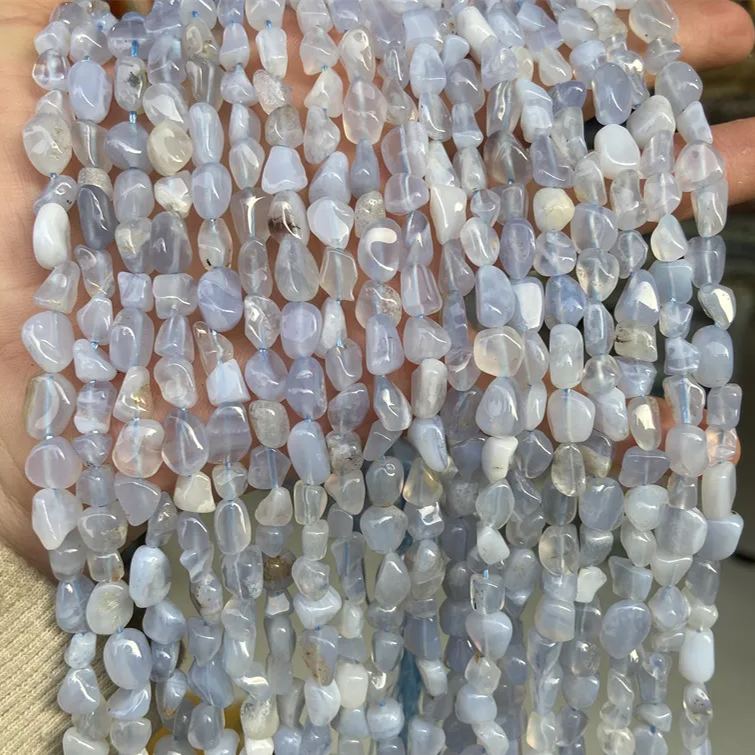 Gemstone Irregular Polished Raw Stone Beads Strand 6-8mm