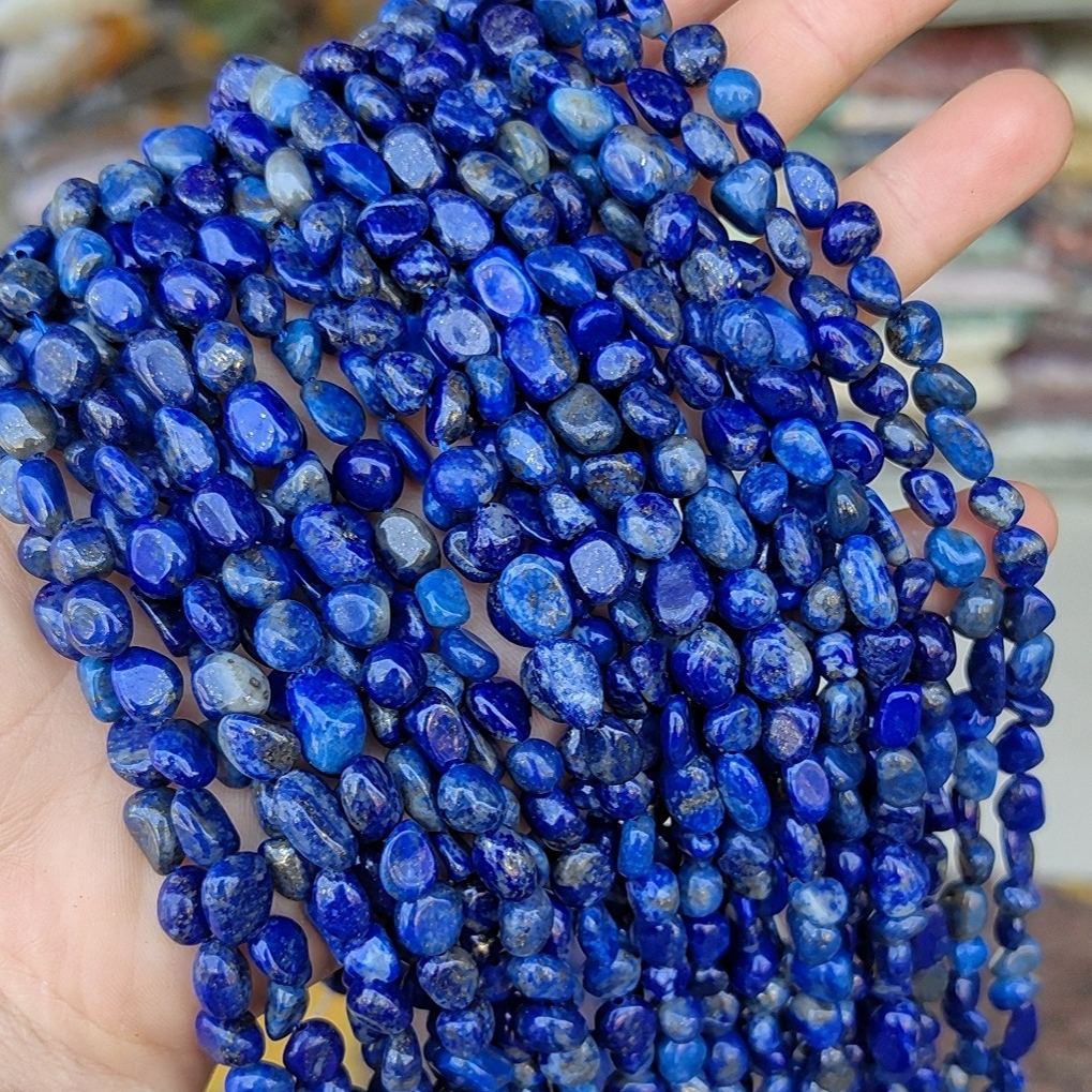 Gemstone Irregular Polished Raw Stone Beads Strand 6-8mm