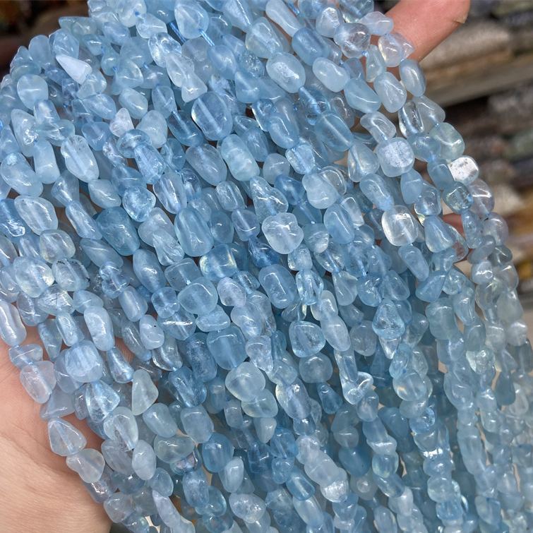 Gemstone Irregular Polished Raw Stone Beads Strand 6-8mm