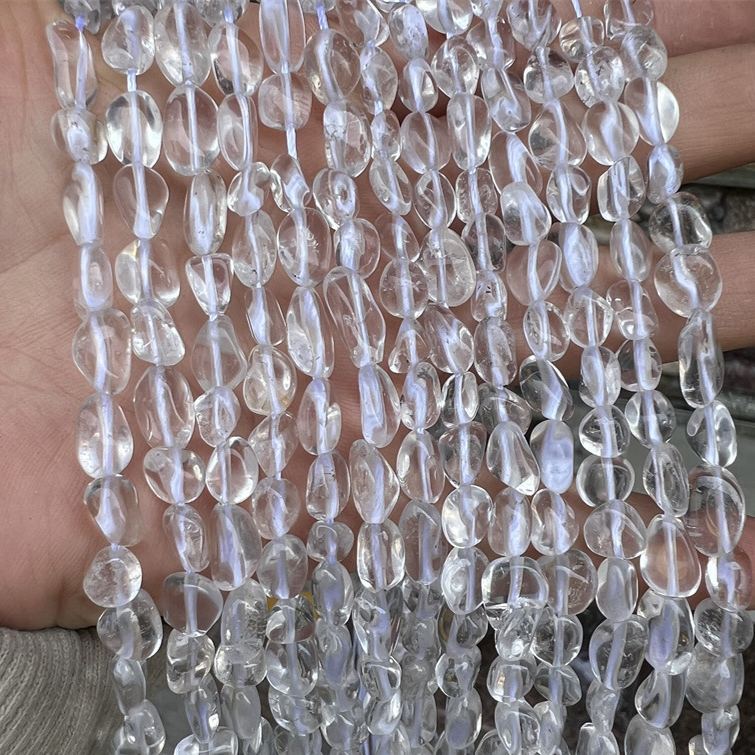 Gemstone Irregular Polished Raw Stone Beads Strand 6-8mm