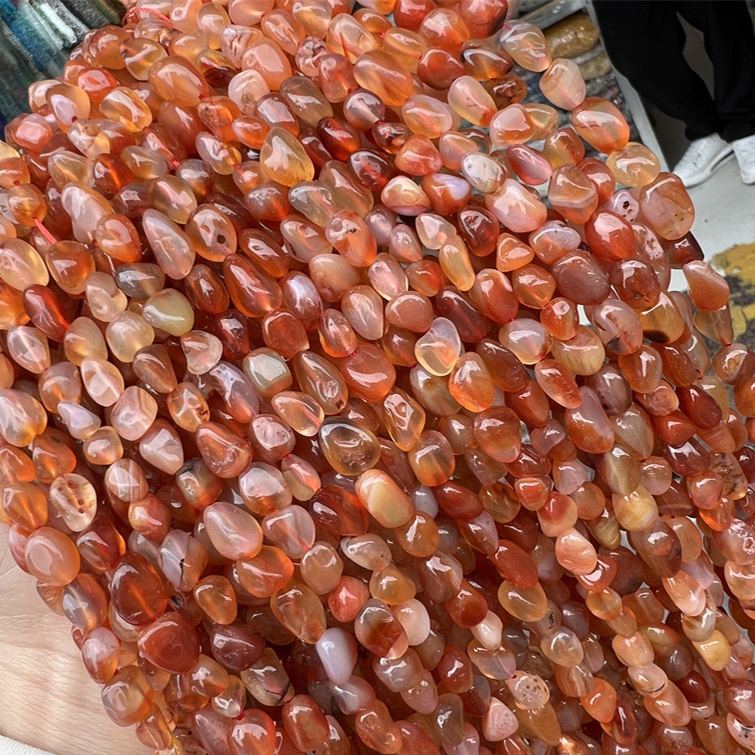 Gemstone Irregular Polished Raw Stone Beads Strand 6-8mm