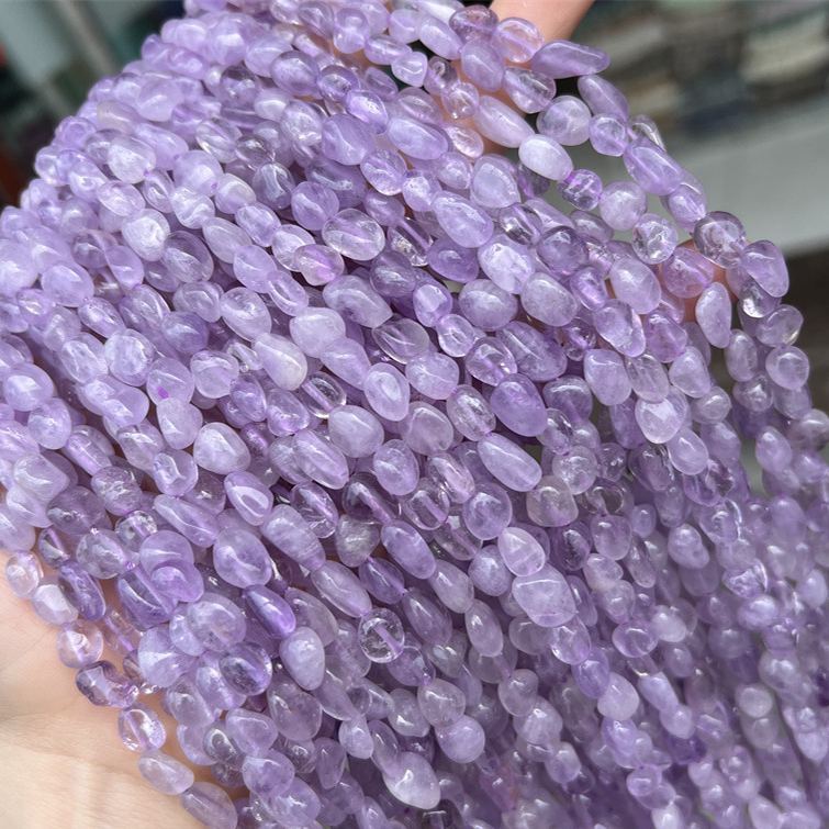 Gemstone Irregular Polished Raw Stone Beads Strand 6-8mm