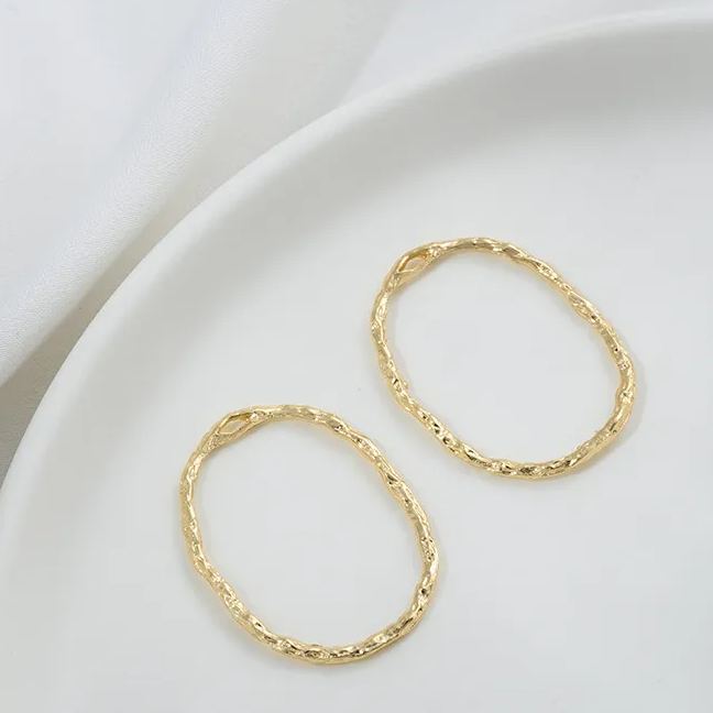 14k Gold Plated Copper Geometric Frame for Jewelry DIY 1 Piece