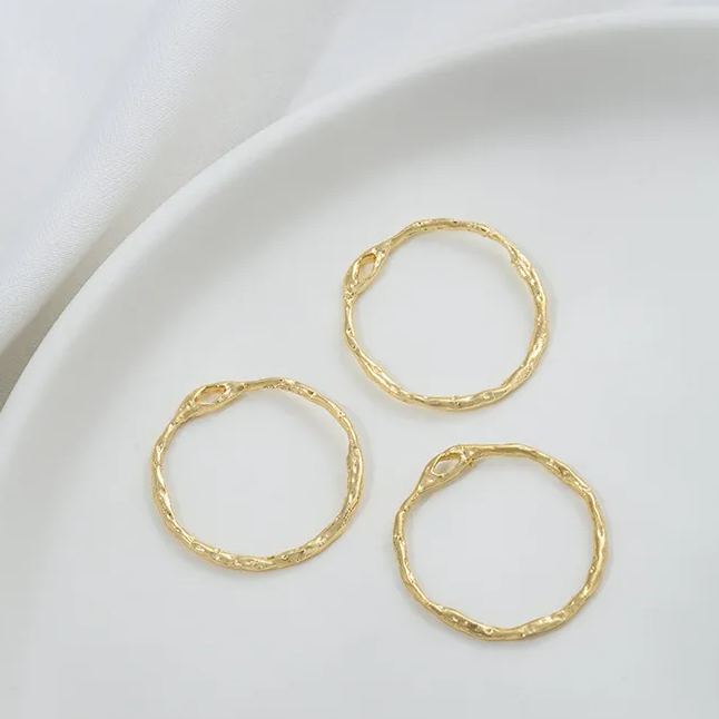 14k Gold Plated Copper Geometric Frame for Jewelry DIY 1 Piece