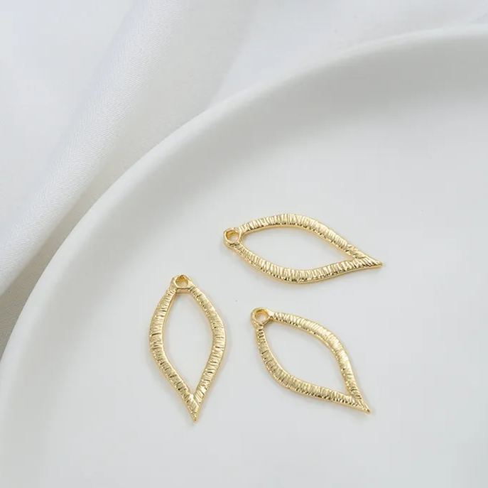 14k Gold Plated Copper Geometric Frame for Jewelry DIY 1 Piece