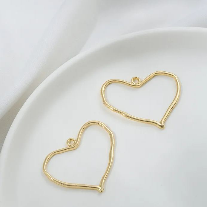 14k Gold Plated Copper Geometric Frame for Jewelry DIY 1 Piece