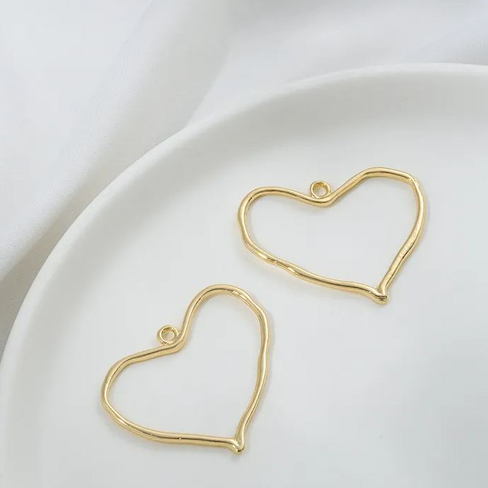 14k Gold Plated Copper Geometric Frame for Jewelry DIY 1 Piece