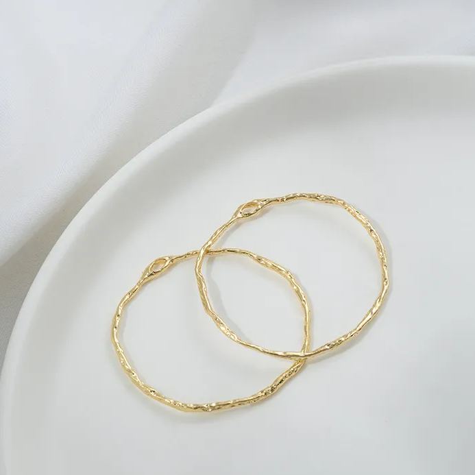 14k Gold Plated Copper Geometric Frame for Jewelry DIY 1 Piece