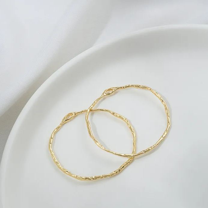 14k Gold Plated Copper Geometric Frame for Jewelry DIY 1 Piece