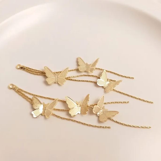 Triple Butterflies Tassel Accessory for Jewelry DIY