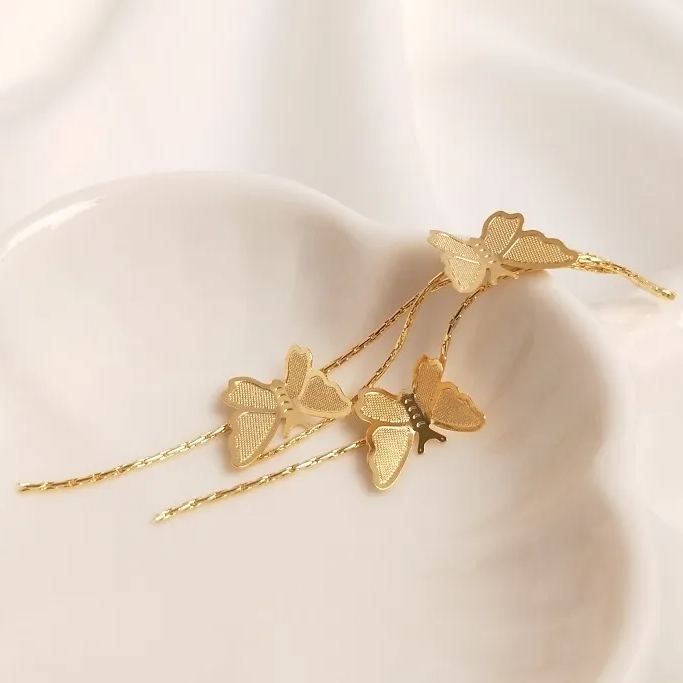 Triple Butterflies Tassel Accessory for Jewelry DIY