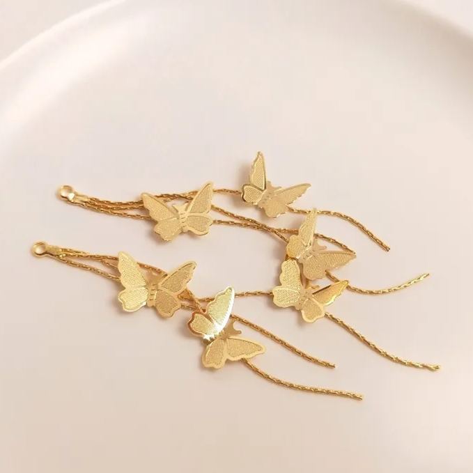 Triple Butterflies Tassel Accessory for Jewelry DIY