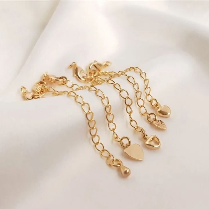 5*10mm Lobster Clasp with Extension Chain Set for Jewelry DIY