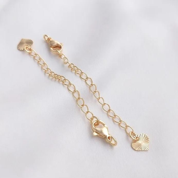 5*10mm Lobster Clasp with Extension Chain Set for Jewelry DIY