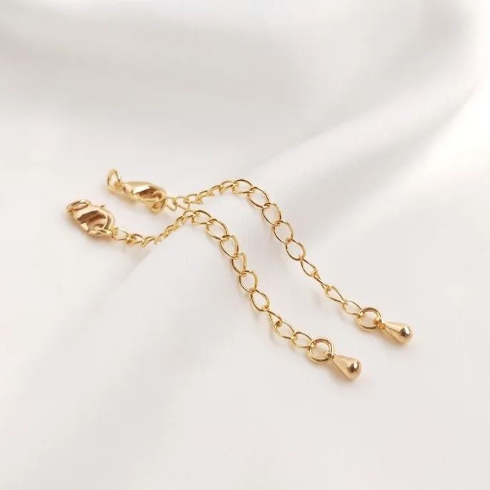 5*10mm Lobster Clasp with Extension Chain Set for Jewelry DIY