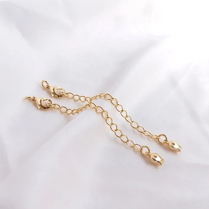 5*10mm Lobster Clasp with Extension Chain Set for Jewelry DIY