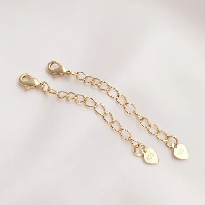 5*10mm Lobster Clasp with Extension Chain Set for Jewelry DIY
