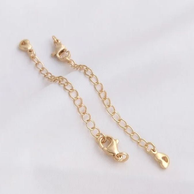 5*10mm Lobster Clasp with Extension Chain Set for Jewelry DIY