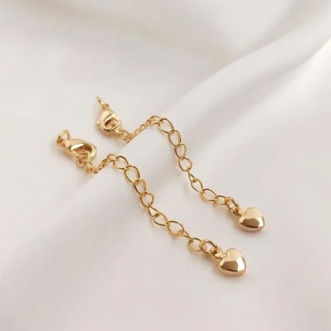5*10mm Lobster Clasp with Extension Chain Set for Jewelry DIY