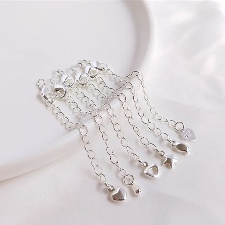 5*10mm Lobster Clasp with Extension Chain Set for Jewelry DIY