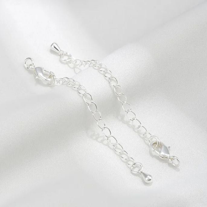 5*10mm Lobster Clasp with Extension Chain Set for Jewelry DIY