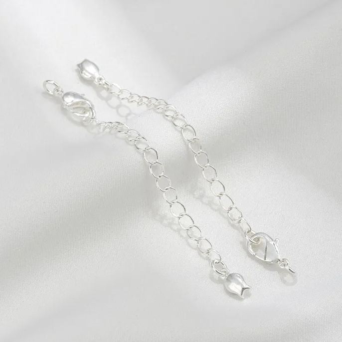 5*10mm Lobster Clasp with Extension Chain Set for Jewelry DIY