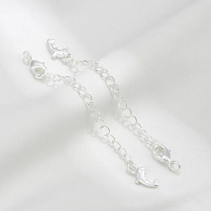 5*10mm Lobster Clasp with Extension Chain Set for Jewelry DIY