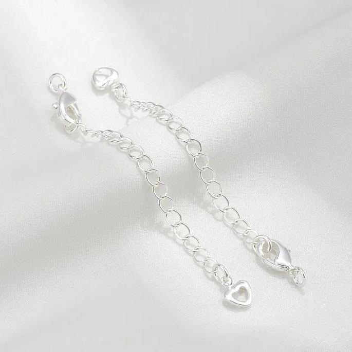 5*10mm Lobster Clasp with Extension Chain Set for Jewelry DIY