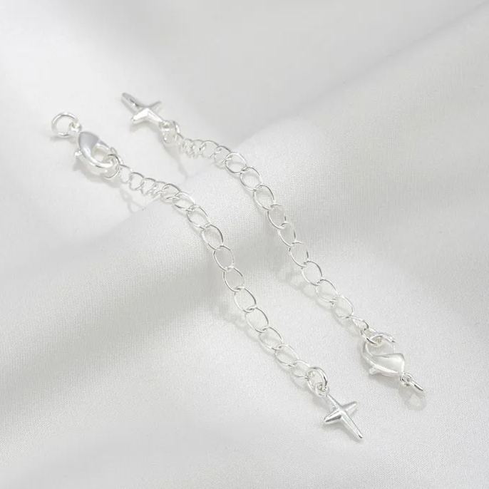 5*10mm Lobster Clasp with Extension Chain Set for Jewelry DIY