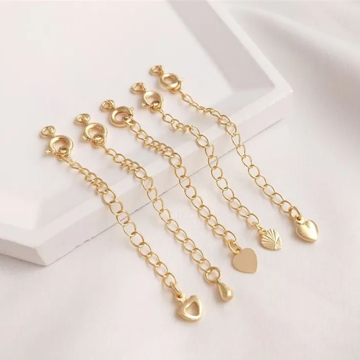 6mm Round Clasp with Extension Chain Accessory for Jewelry DIY