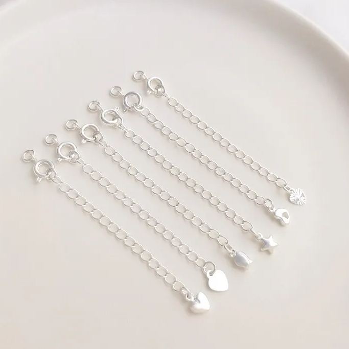 6mm Round Clasp with Extension Chain Accessory for Jewelry DIY