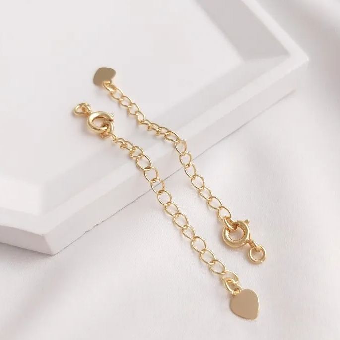 6mm Round Clasp with Extension Chain Accessory for Jewelry DIY