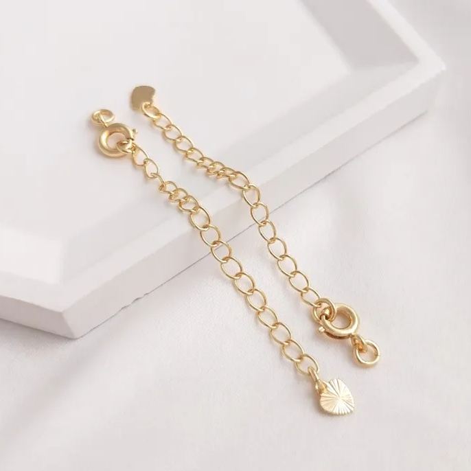 6mm Round Clasp with Extension Chain Accessory for Jewelry DIY