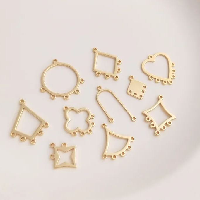 Geometric Frame with Multiple Hanging Rings Accessory for Earrings Making